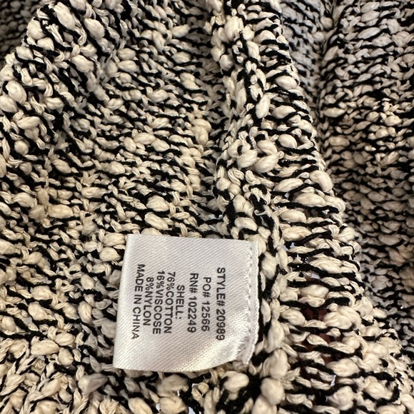 Cream and black knit open cardigan - Picture 3 of 4